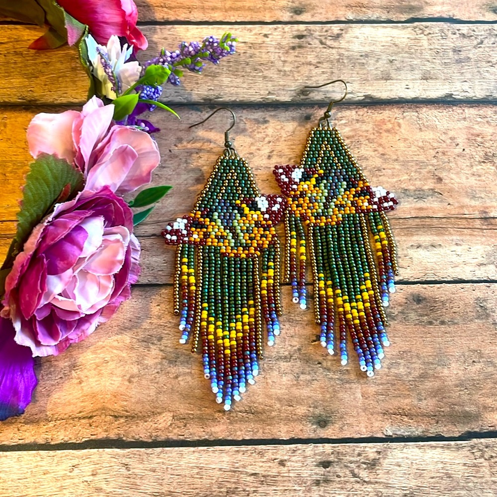 Butterfly Beaded Earring